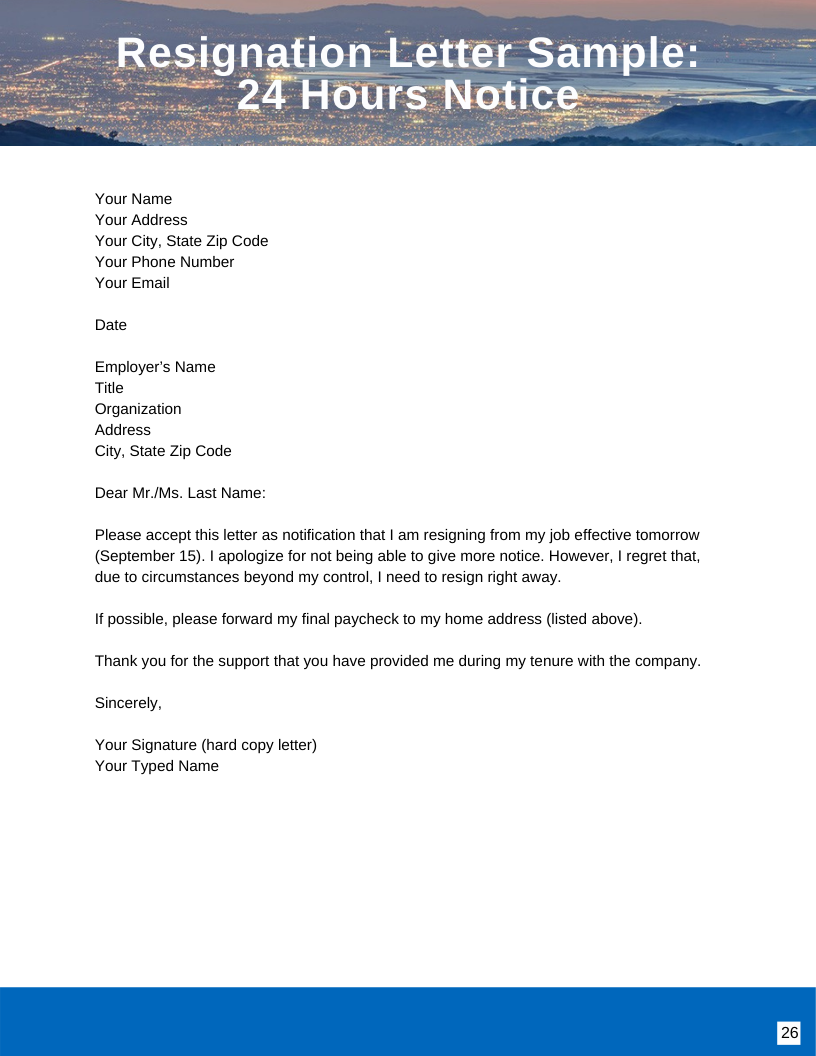 Doctor Resignation Chapter 8 Resignation Letters